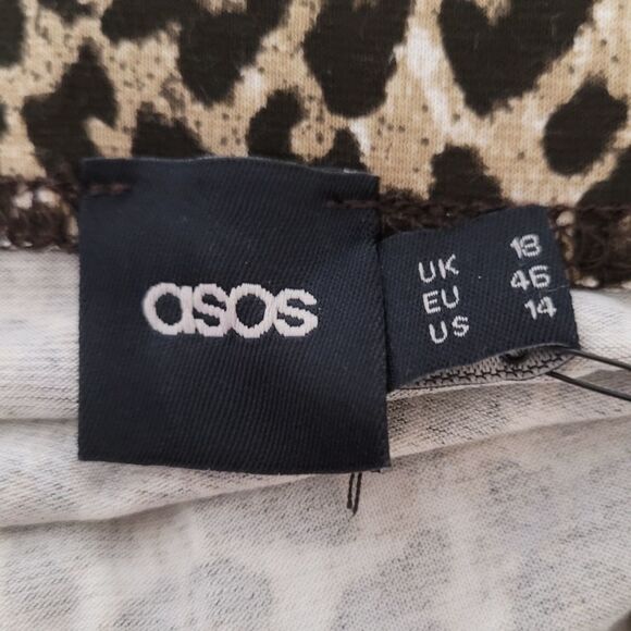 ASOS Animal Print Maxi w/Long Slit Size 14 (2468) - Picture 5 of 7
